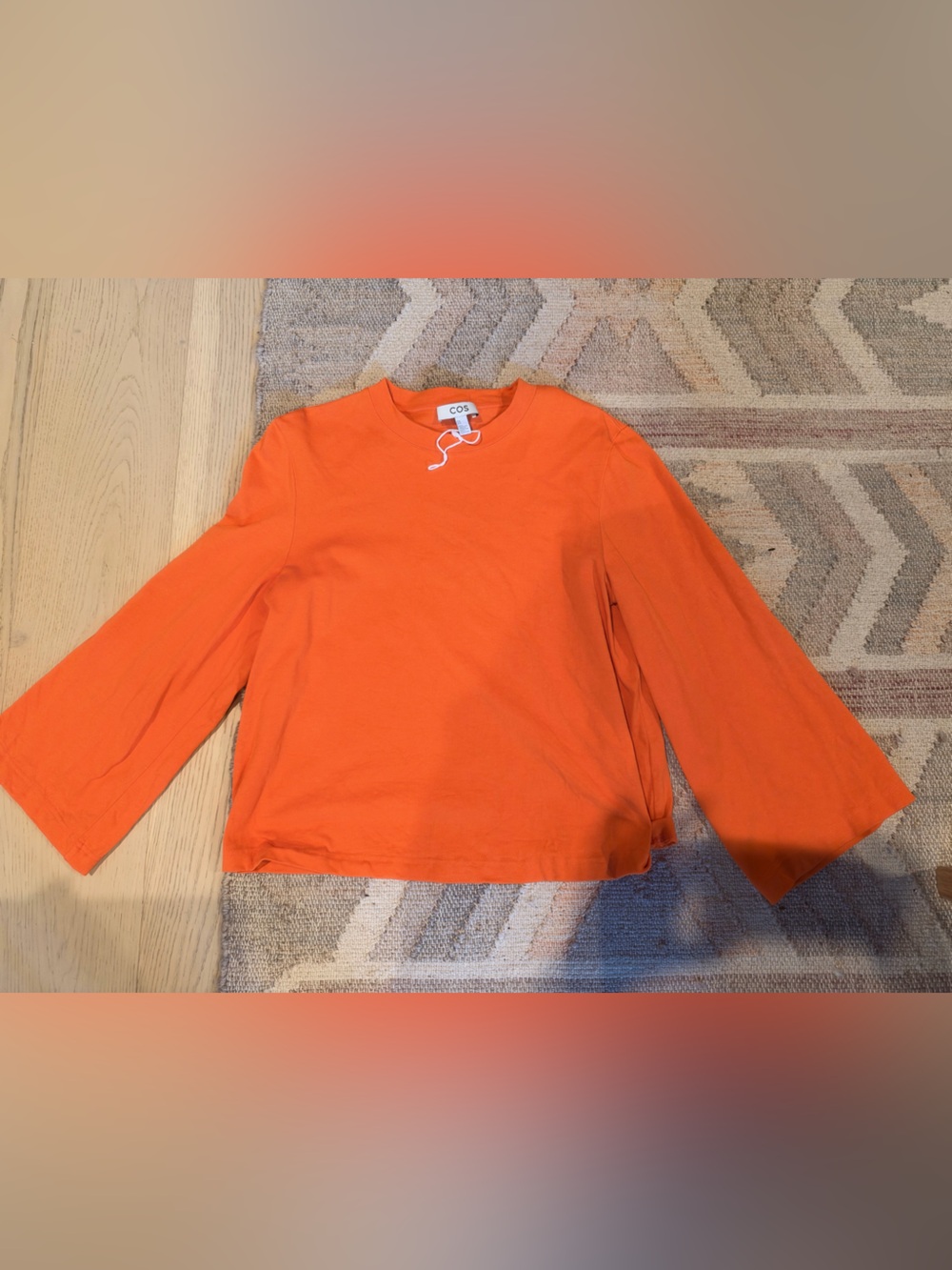 COS Bright Orange Bell Long-Sleeve Tee